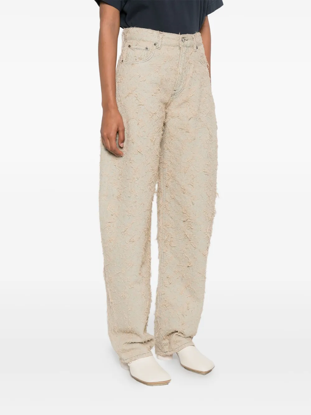 Haikure Bibi Jacquard Tapered Jeans In Metallic