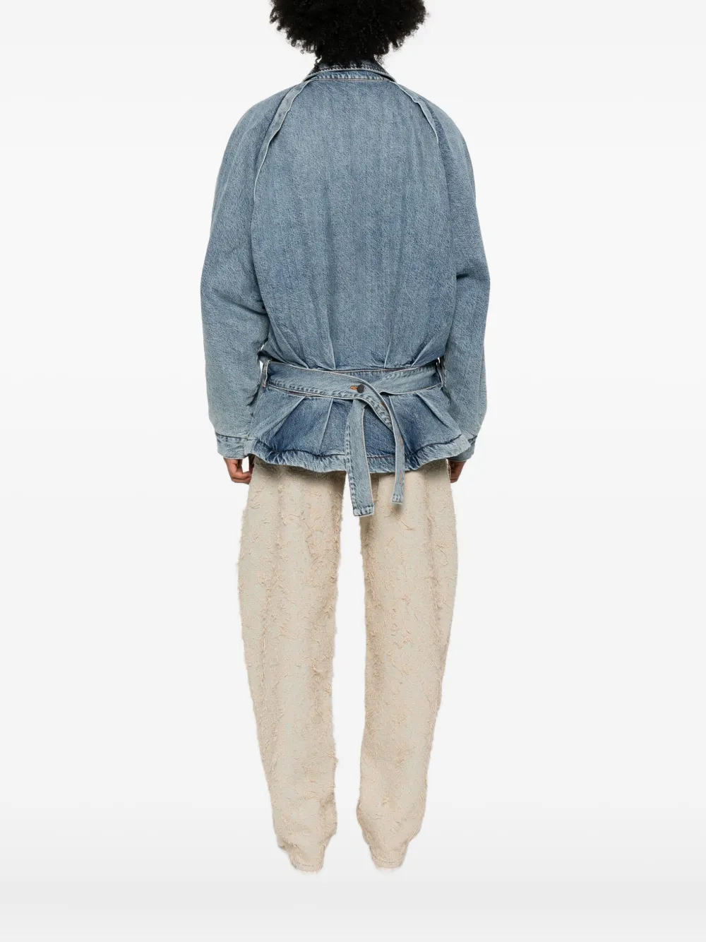 Haikure June Zip-front Denim Jacket In Blue