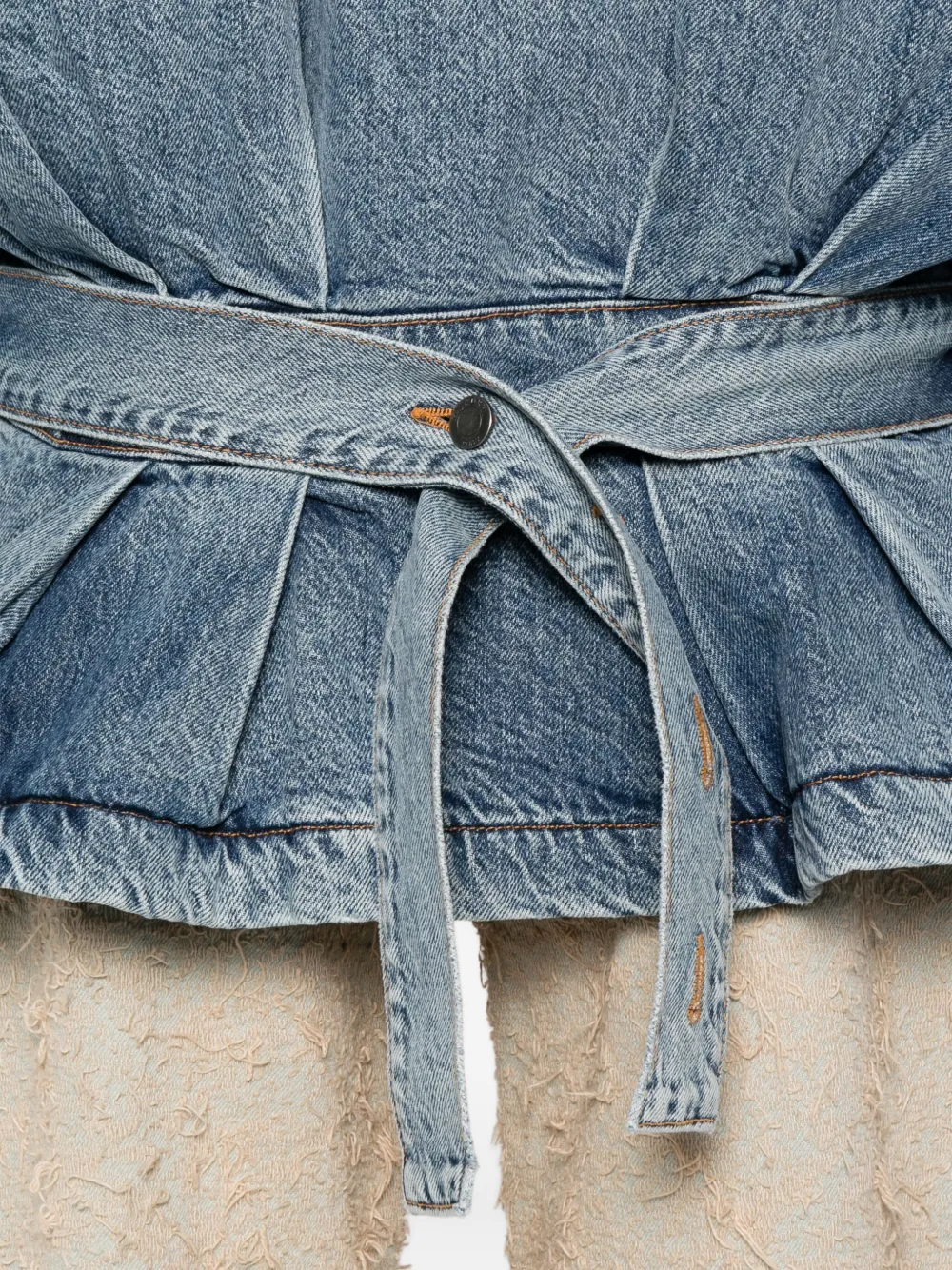 Haikure June Zip-front Denim Jacket In Blue