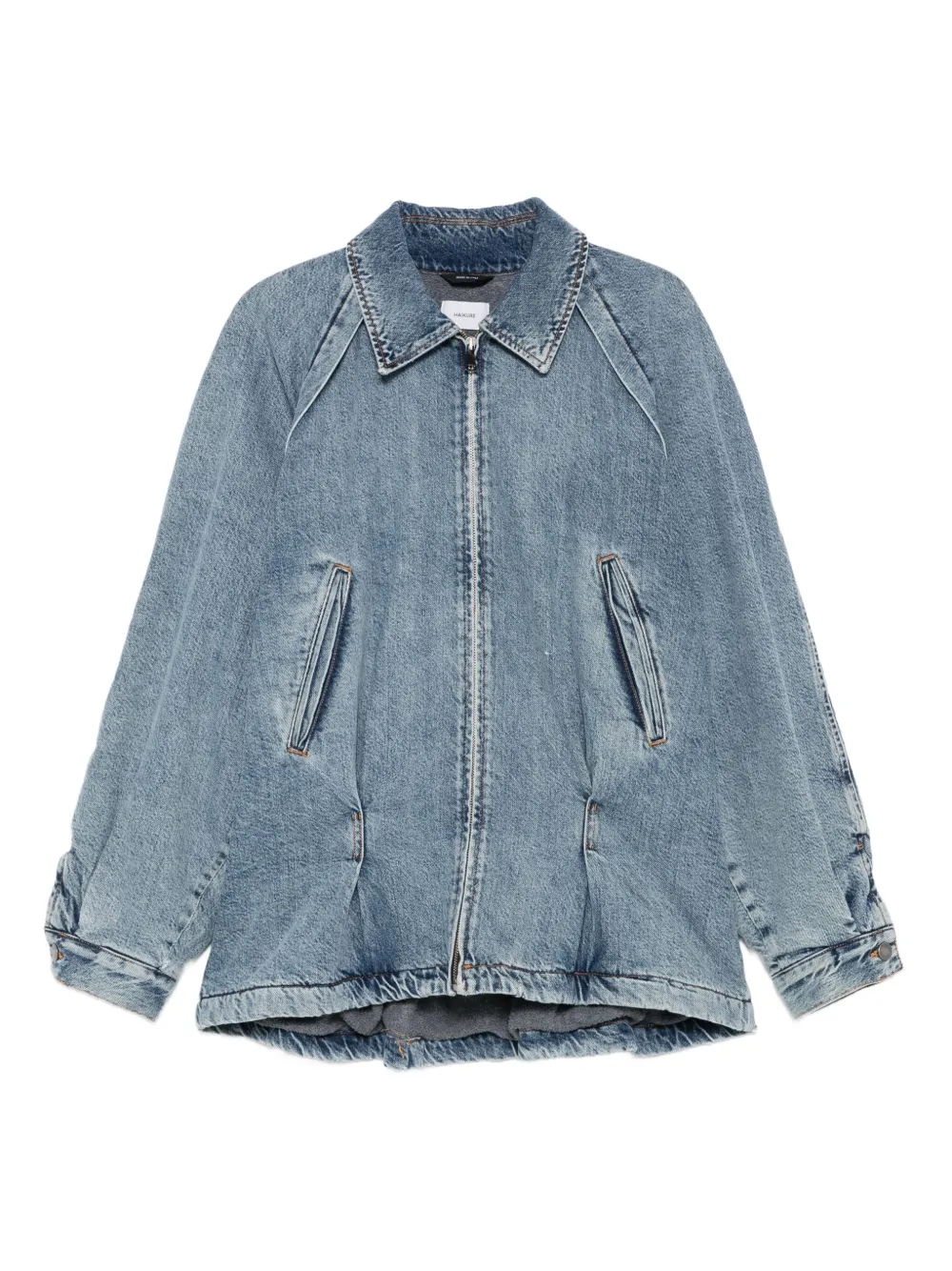 Haikure June Zip-front Denim Jacket In Blue