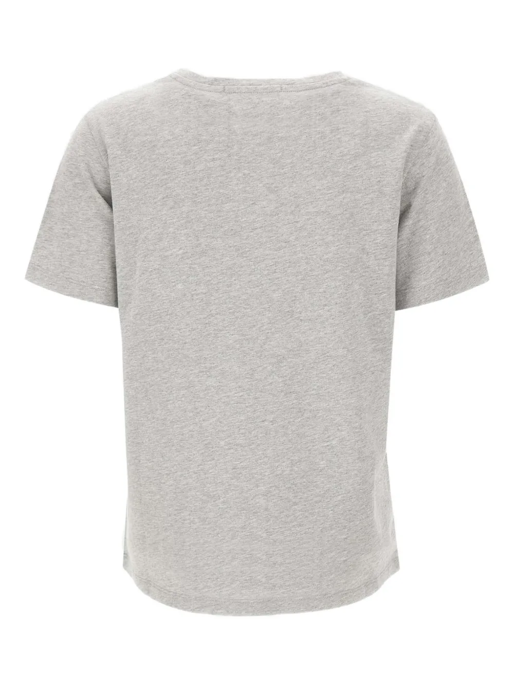 kaos T-shirt met ronde hals verfraaid met pailletten Grijs