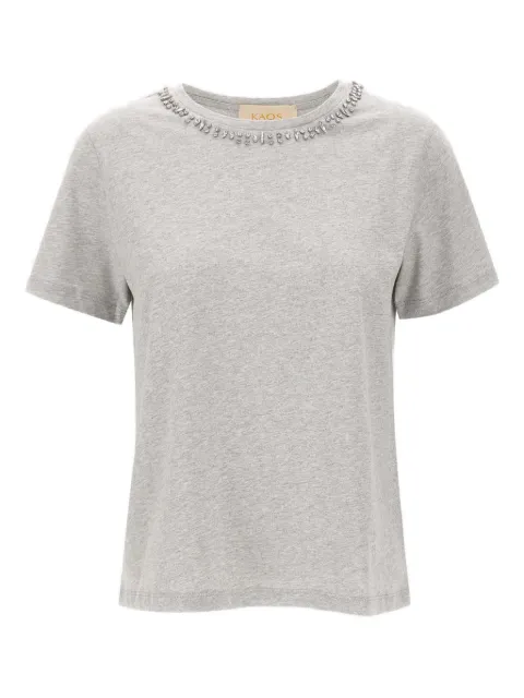 kaos crystal-embellished crew-neck T-shirt