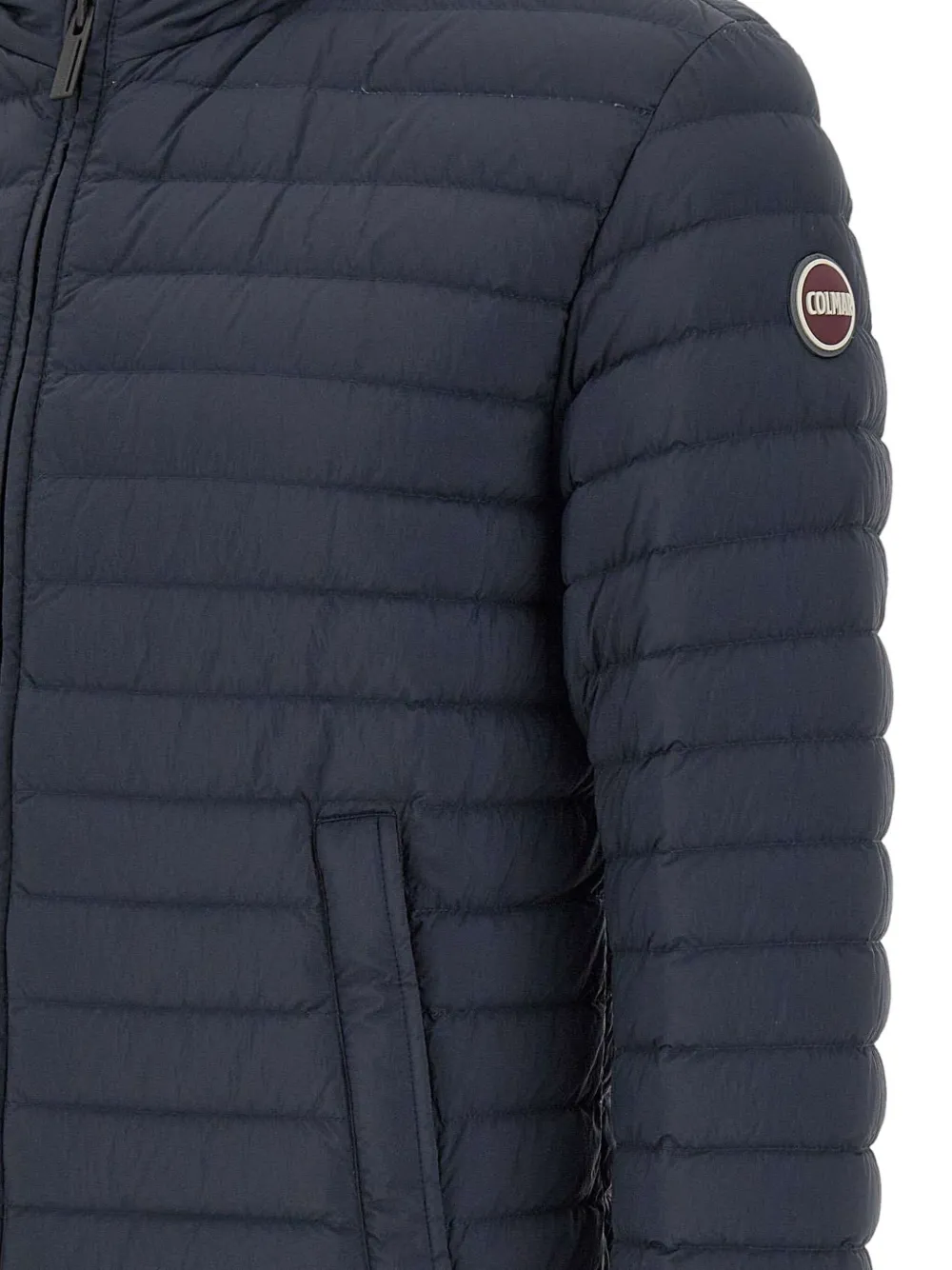 Colmar hooded horizontal-quilted down jacket Blauw