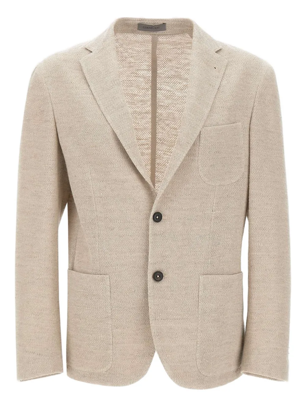 Corneliani notched-lapel blazer Beige