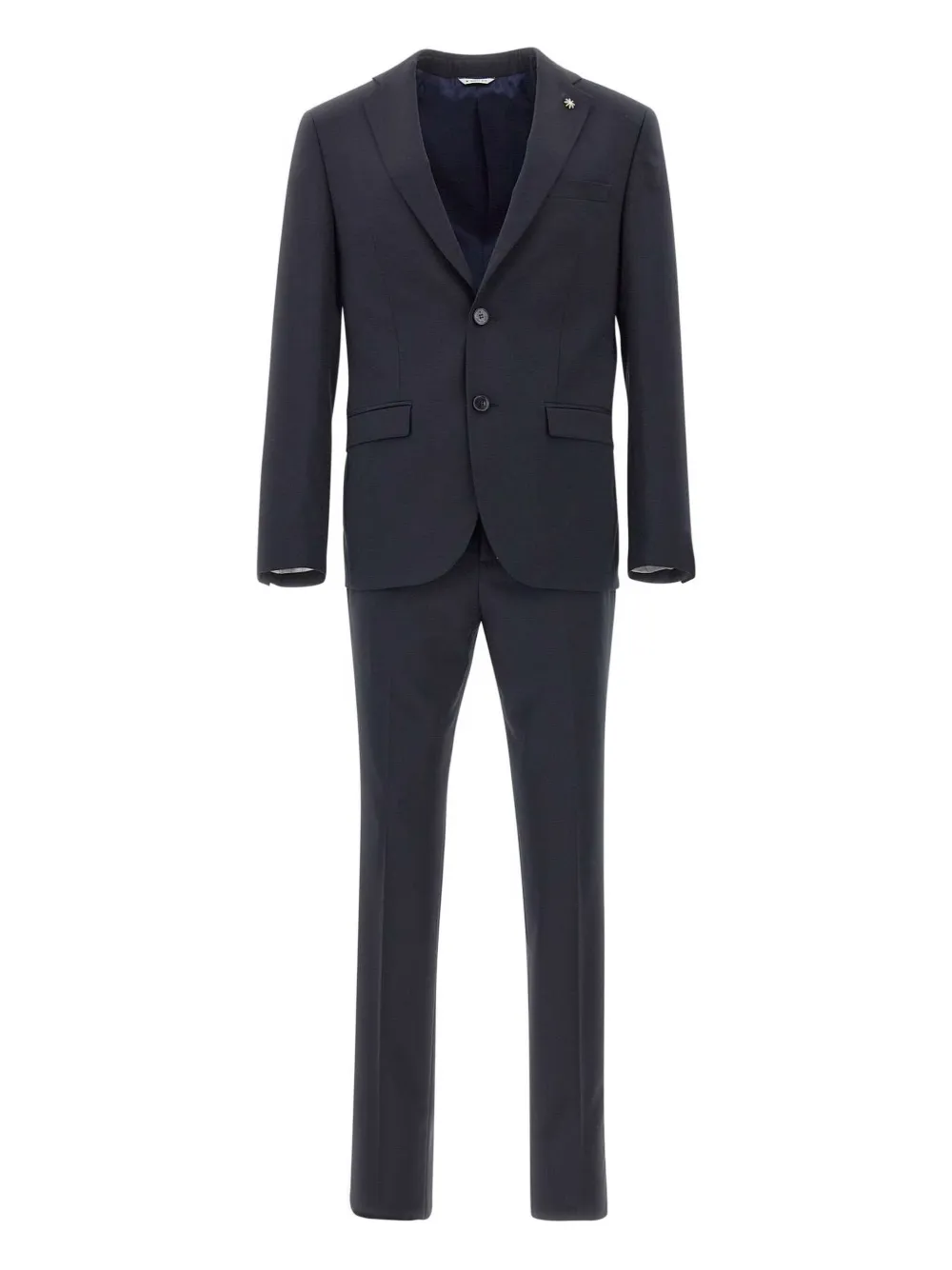 Manuel Ritz notched-lapel single-breasted suit Blauw