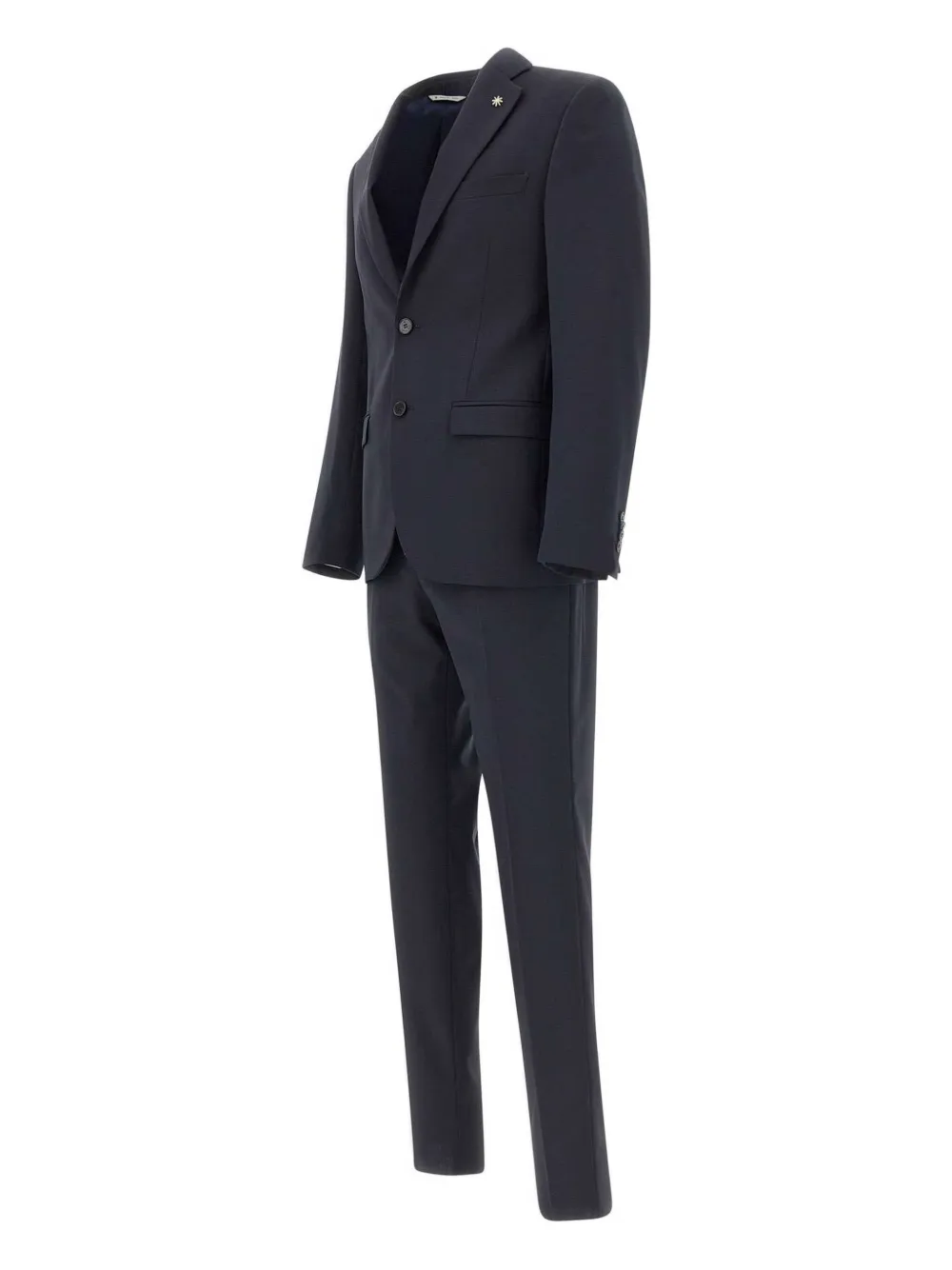 Manuel Ritz notched-lapel single-breasted suit Blauw