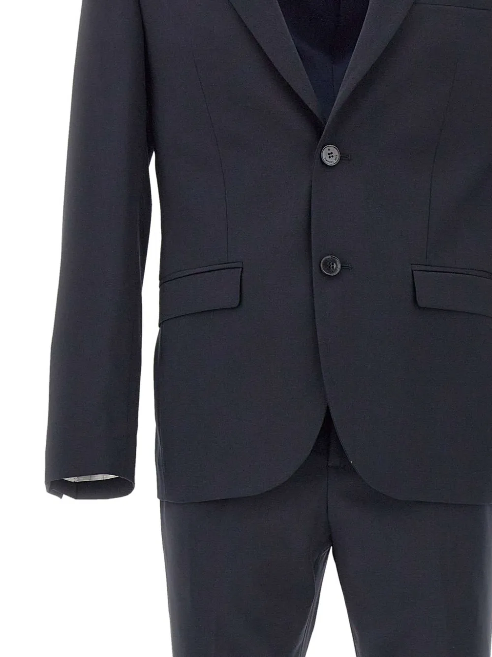 Manuel Ritz notched-lapel single-breasted suit Blauw