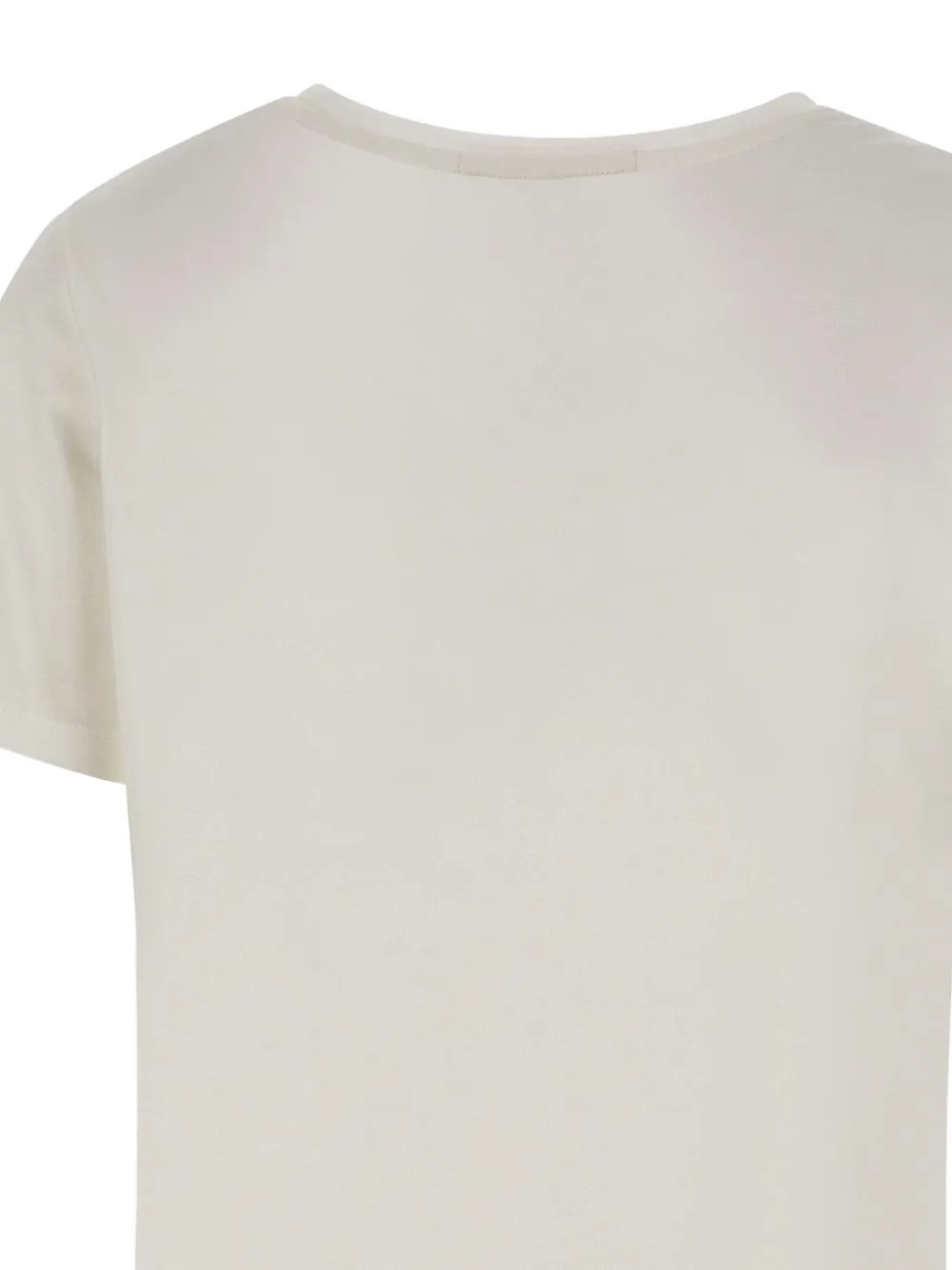 kaos T-shirt met ronde hals verfraaid met pailletten Beige