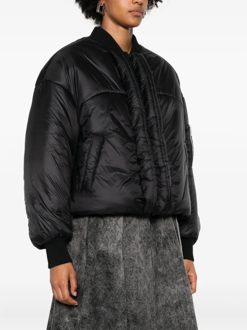 Mordecai Zip-front Puffer Jacket In Black