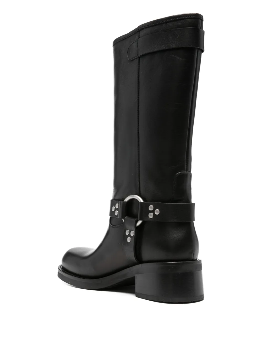 P.A.R.O.S.H. Laarzen met gespbandje en studs Zwart