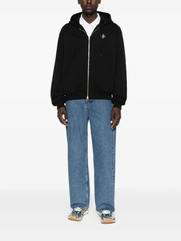 Casablanca ジップアップ パーカー | ブラック | FARFETCH JP
