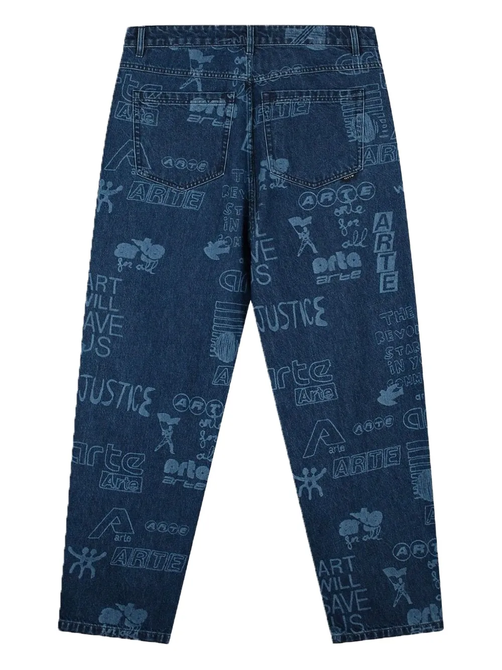 Arte Antwerp Jeans met graffiti-print - Blauw