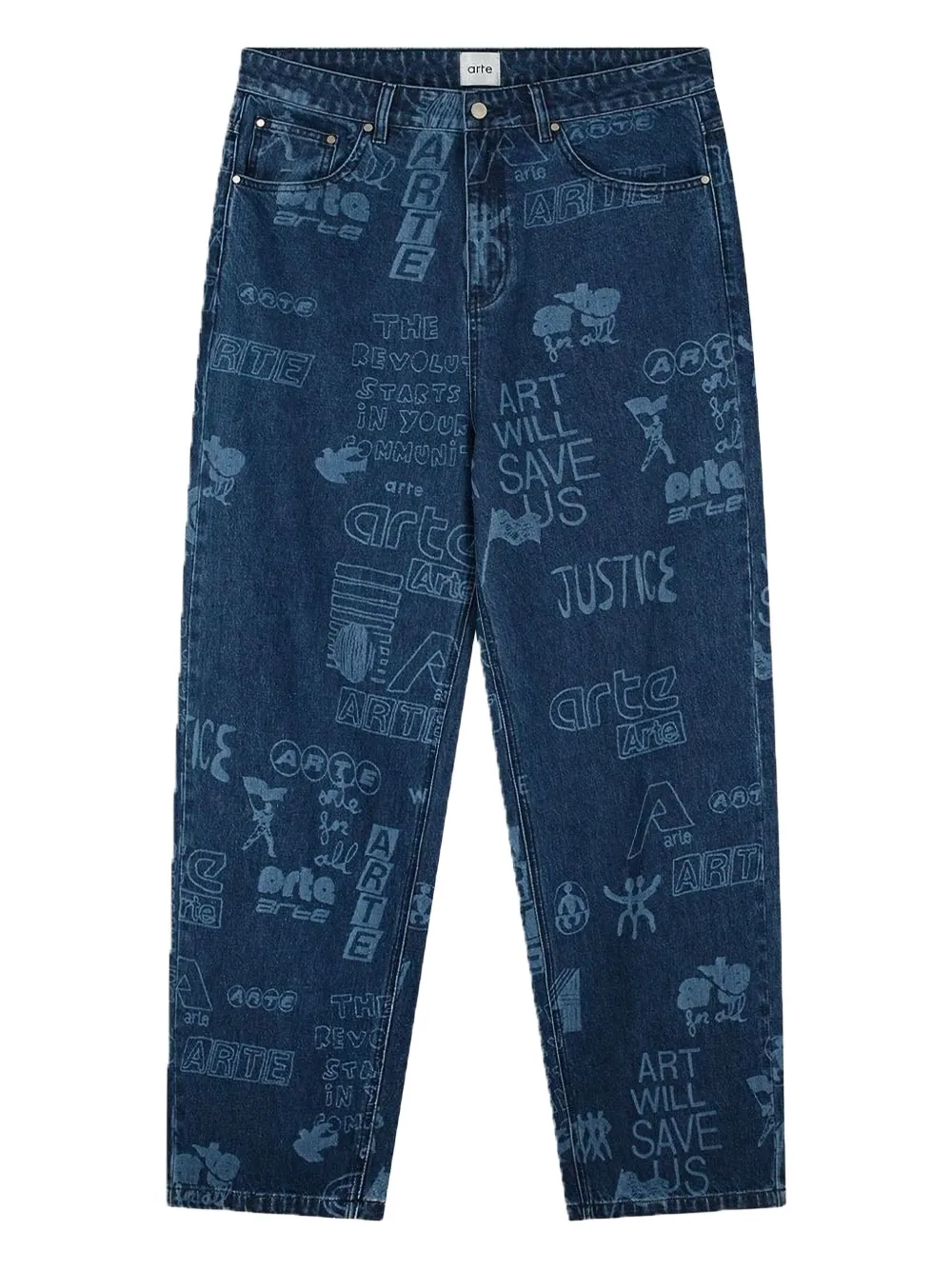 Arte Antwerp jeans con estampado de grafiti | azul | Image 1
