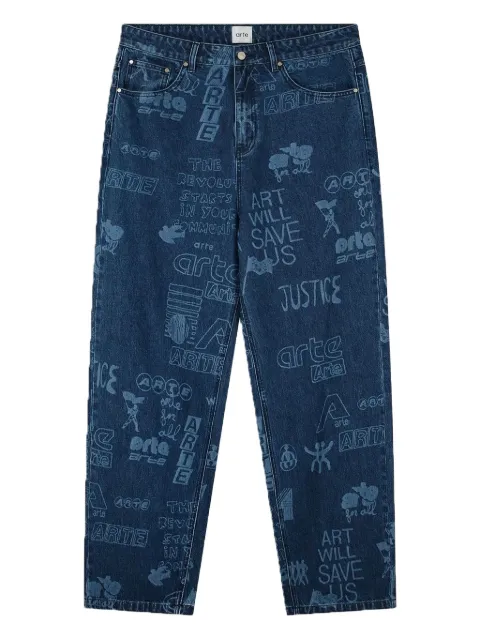 Arte Antwerp jeans con estampado de grafiti