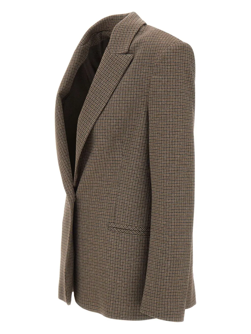 kaos Blazer met pied-de-poule print Bruin