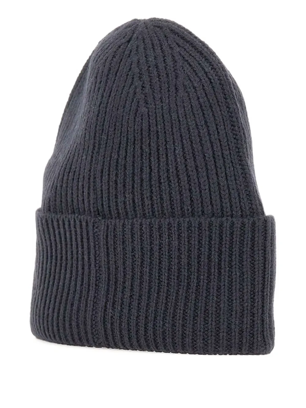 Ea7 Emporio Armani ribbed logo beanie hat Grijs