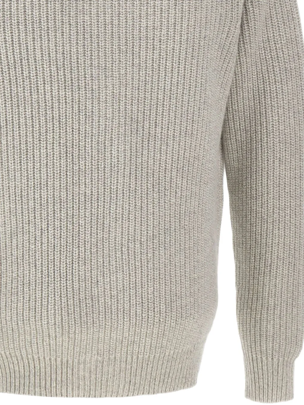 Filippo De Laurentiis Shawl-collar Ribbed Cardigan In Neutral