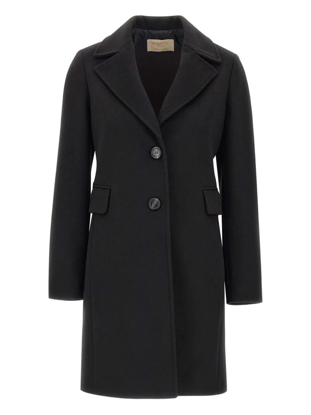 kaos peak-lapel button coat | Black | Image 1