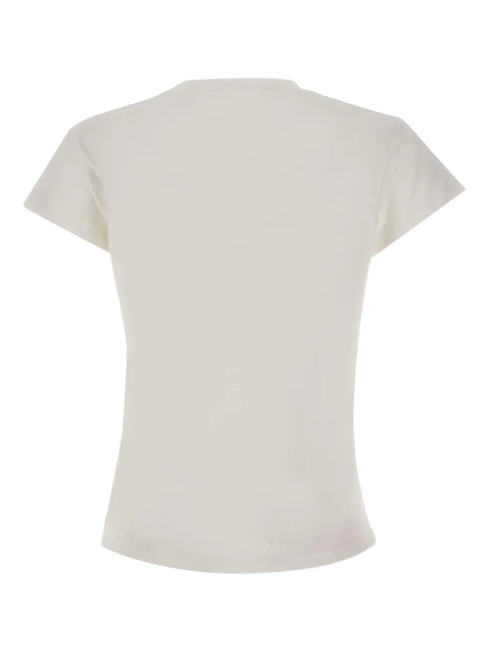 kaos T-shirt met ruches Beige