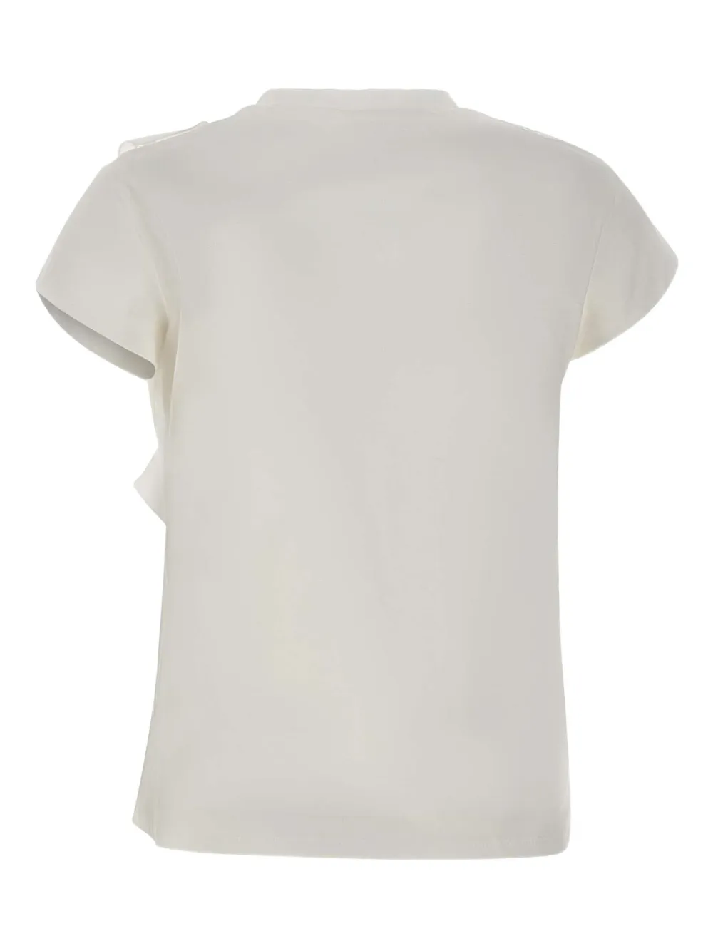 kaos T-shirt met ruches Beige