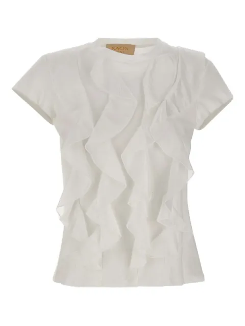 kaos ruffle-detail T-shirt