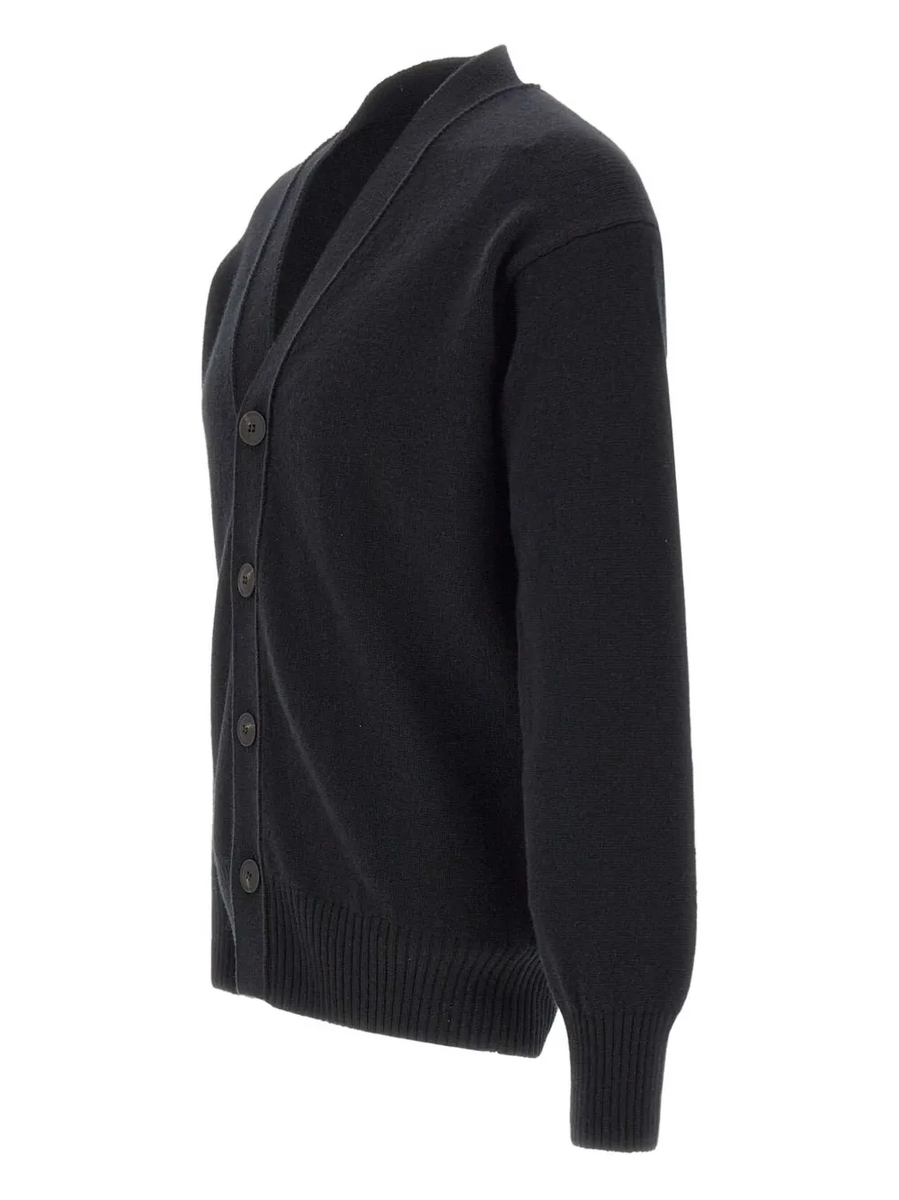 Gran Sasso Wollen vest met V-hals Zwart