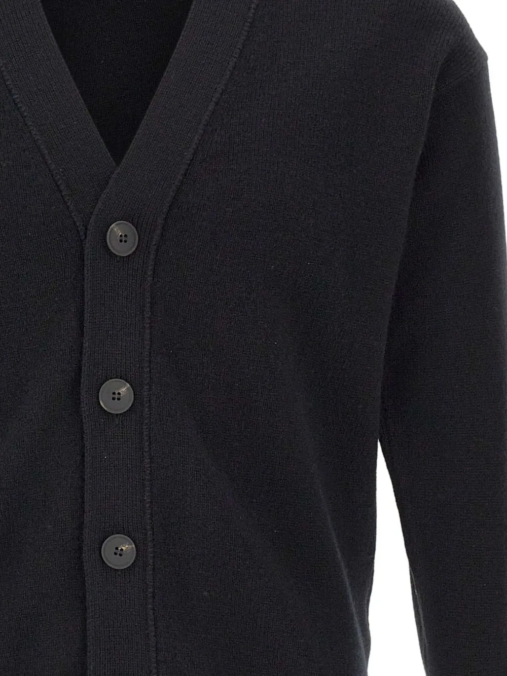 Gran Sasso Wollen vest met V-hals Zwart