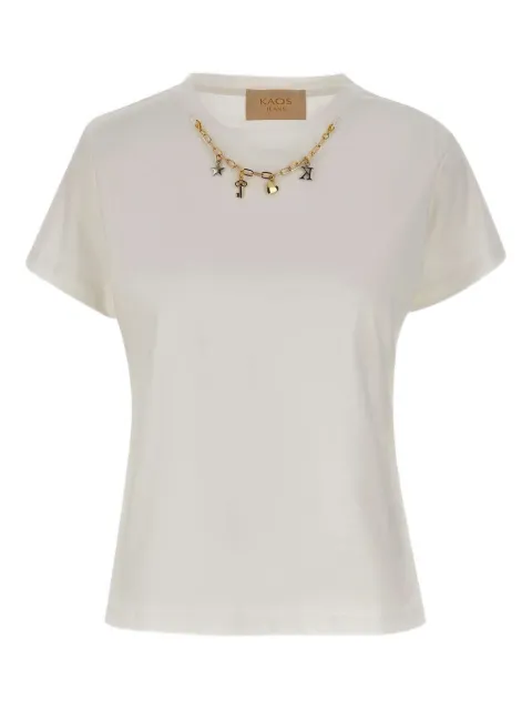 kaos chain-embellished T-shirt