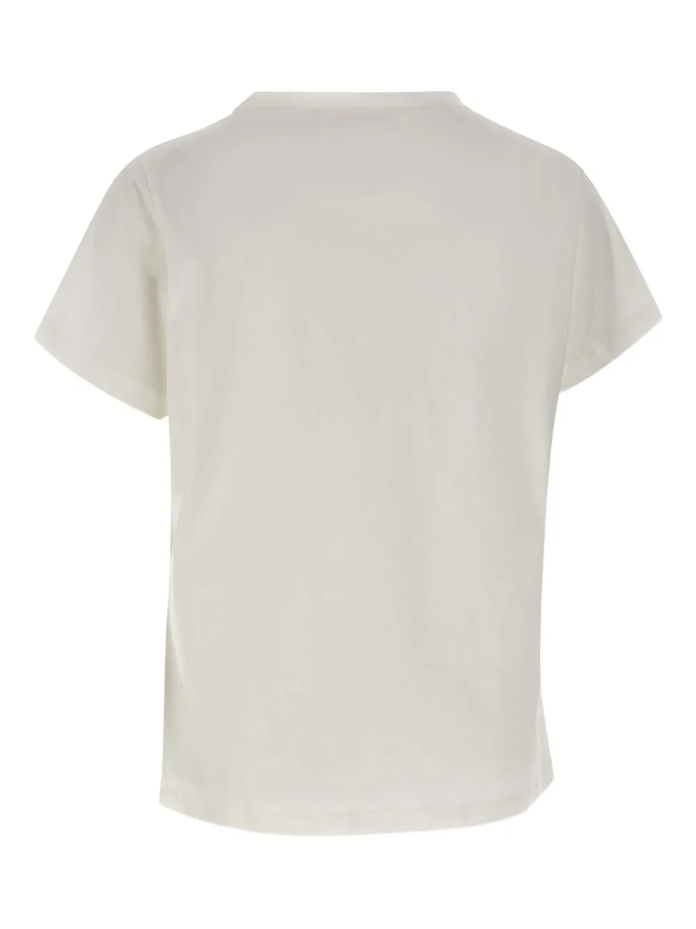 kaos T-shirt verfraaid met ketting Beige