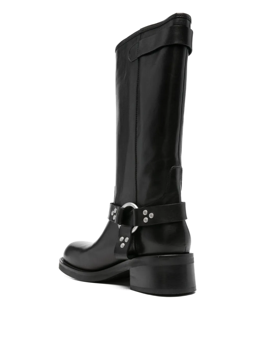 P.a.r.o.s.h Buckle-strap Studded Boots In Black