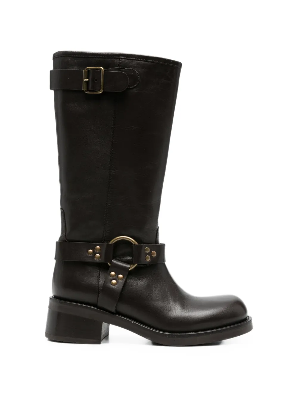 P.A.R.O.S.H. bottines à détails de clous - Marron P.A.R.O.S.H. bottines à détails de clous - Marron