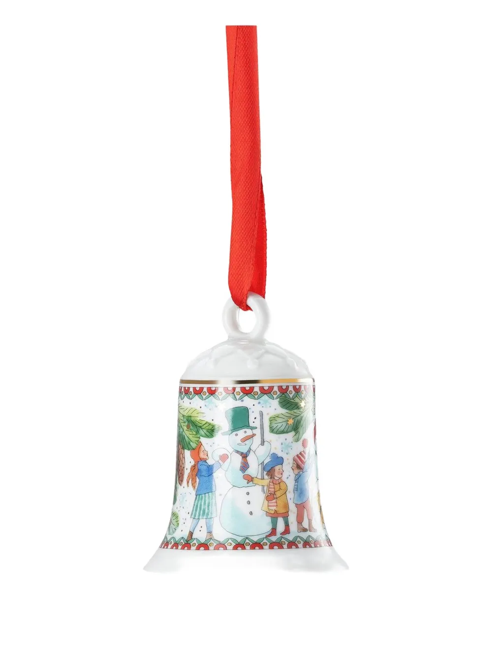 HUTSCHENREUTHER snow scene bell ornament - Bianco