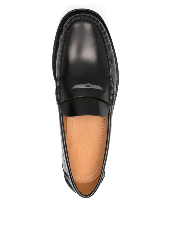 KK TOD'S レザー ペニーローファー ブラック 7.5 Tod's レザー ペニー