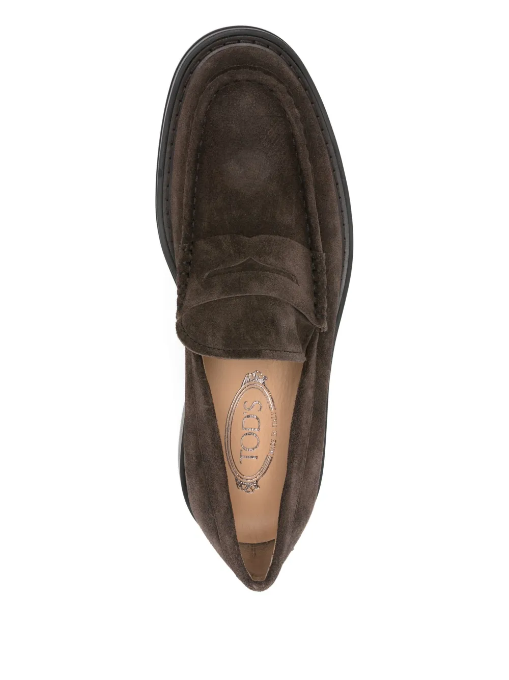 Tod's suede penny loafers Brown