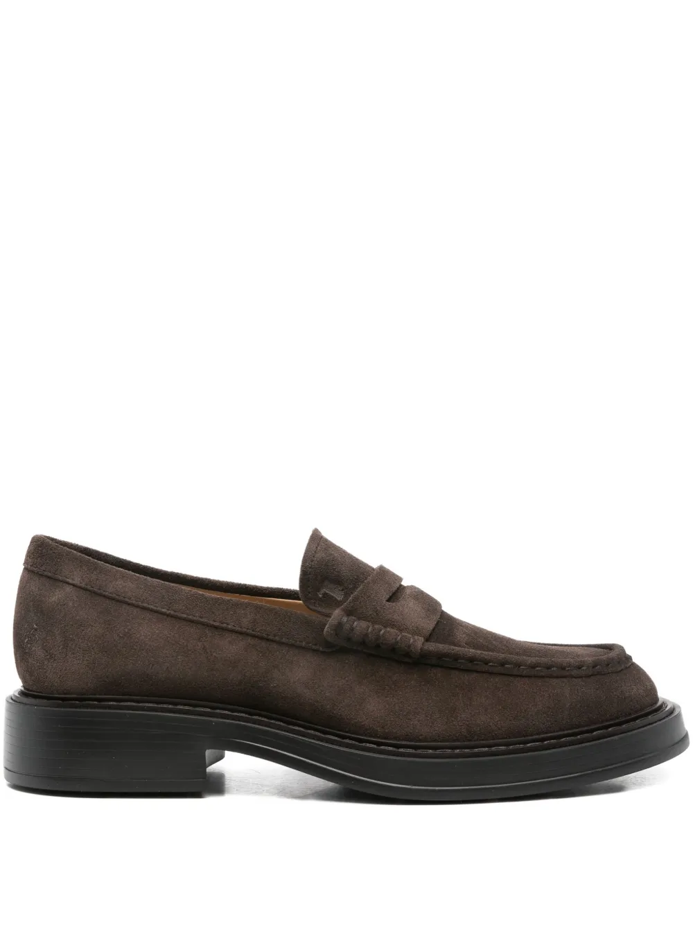 Tod's suede penny loafers Brown
