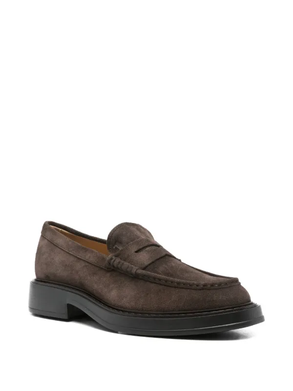 Tod's スエード ペニーローファー | ブラウン | FARFETCH JP