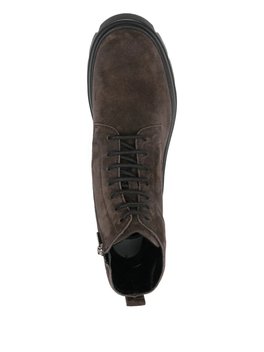 Hogan Lace-up Chunky-sole Boots In Brown