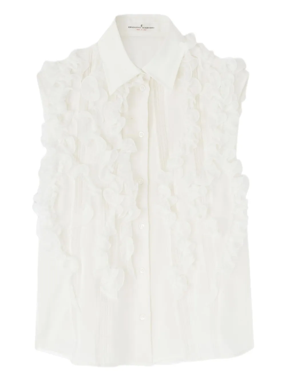 Ermanno Scervino ruffled sleeveless shirt | White | Image 1