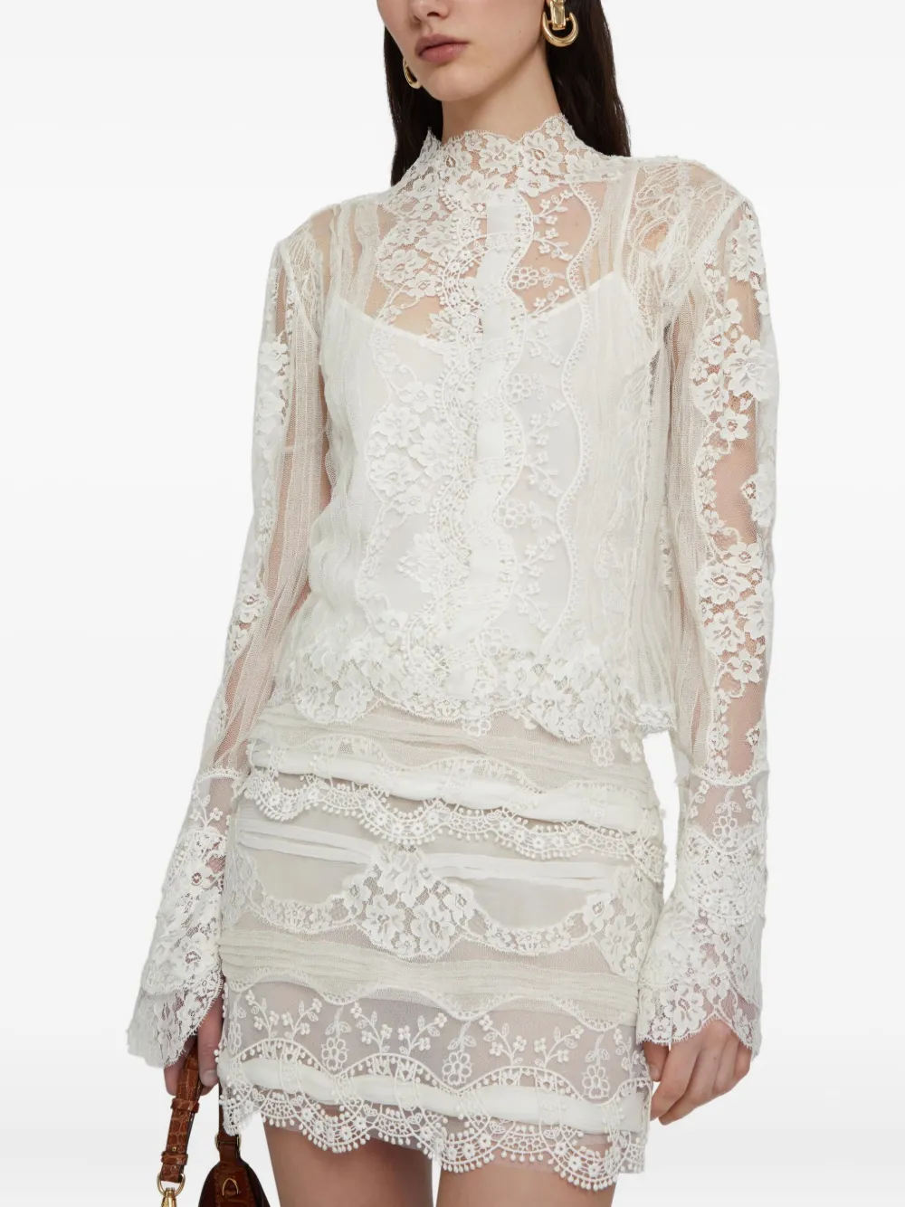 Ermanno Scervino Lace-embroidery Blouse In White