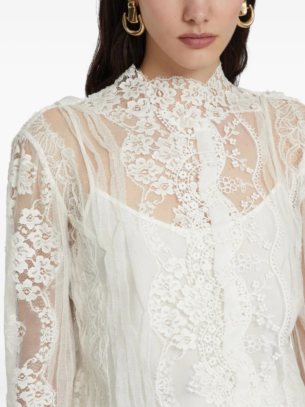 Ermanno Scervino Lace-embroidery Blouse In White