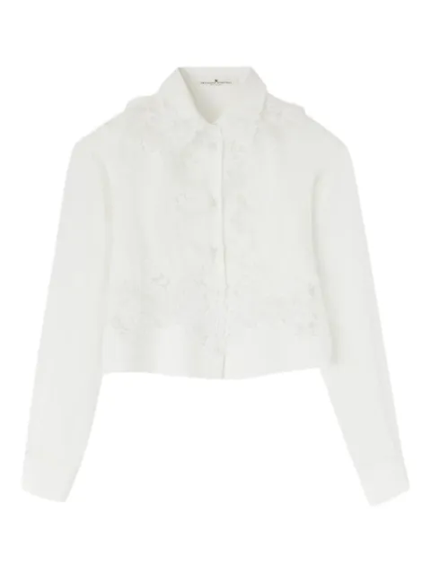 Ermanno Scervino lace-embellished silk shirt