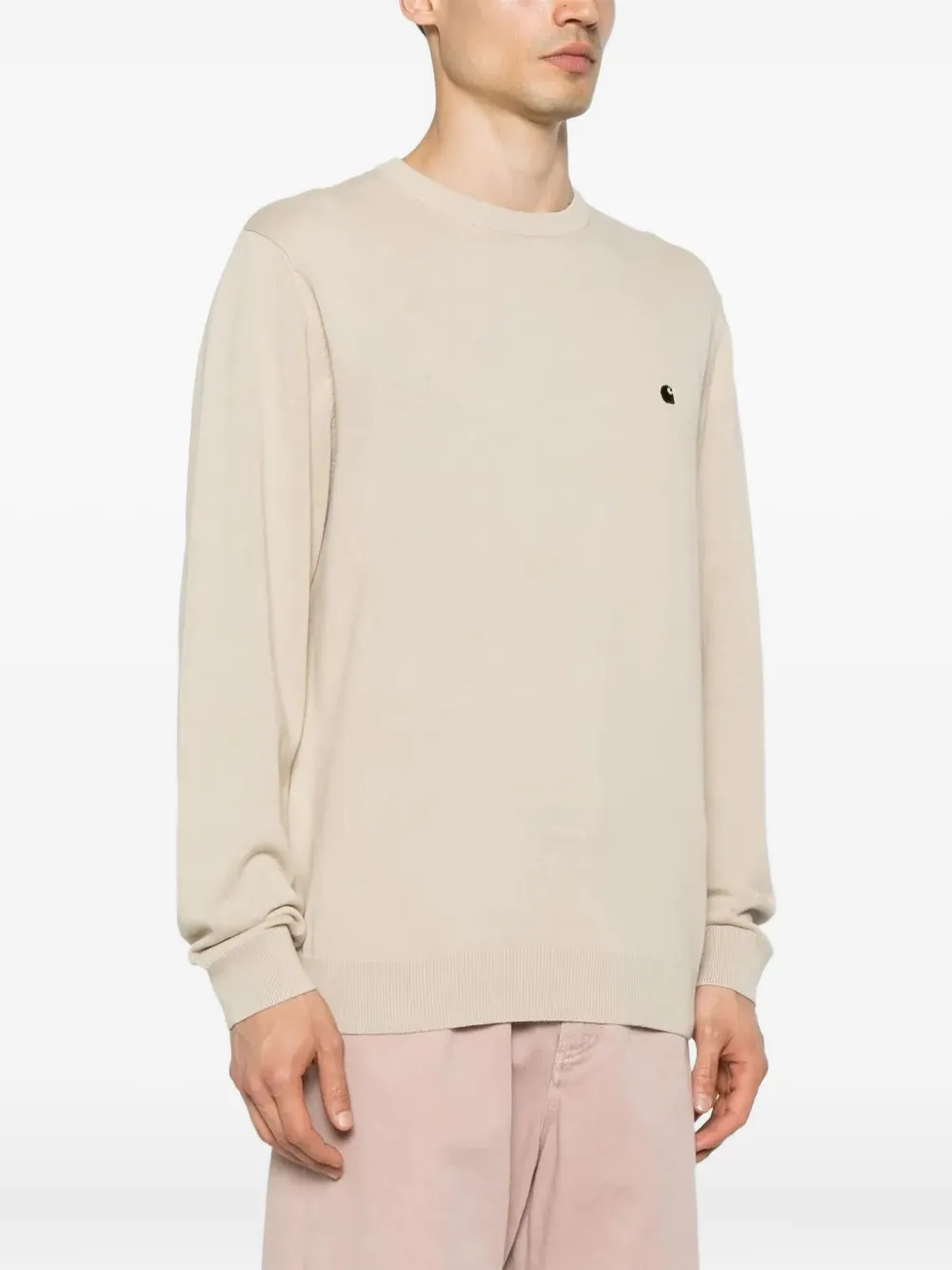 Carhartt WIP Madison katoenen trui met geborduurd logo - Beige