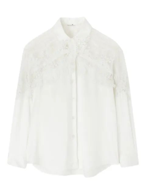 Ermanno Scervino lace-detailed silk shirt