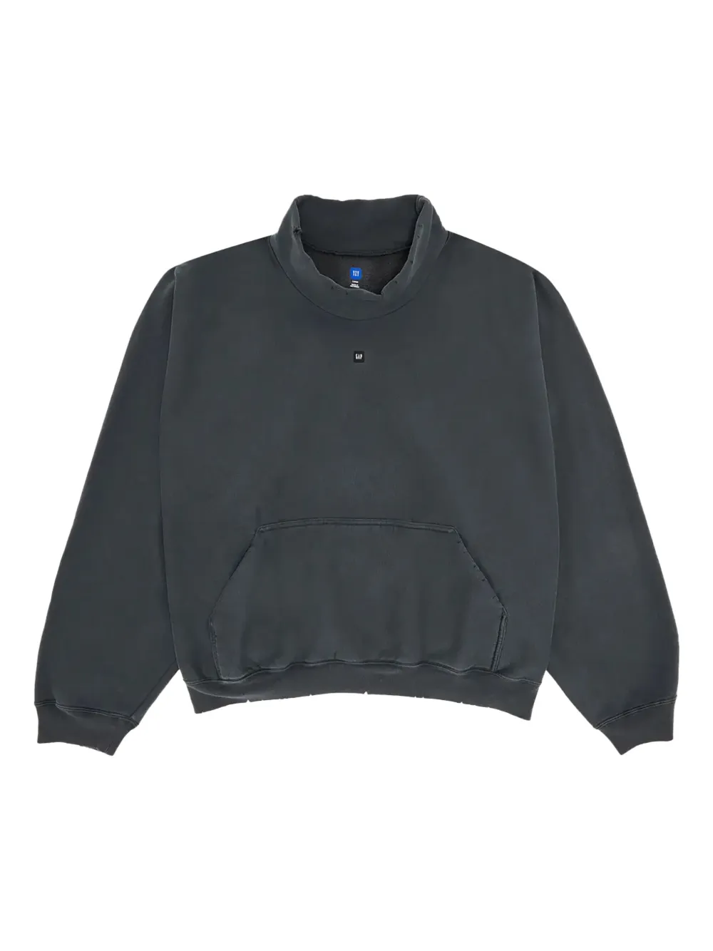 Yeezy Gap Engineered By Balenciaga High-neck Kangaroo-pocket Sweatshirt In Gray