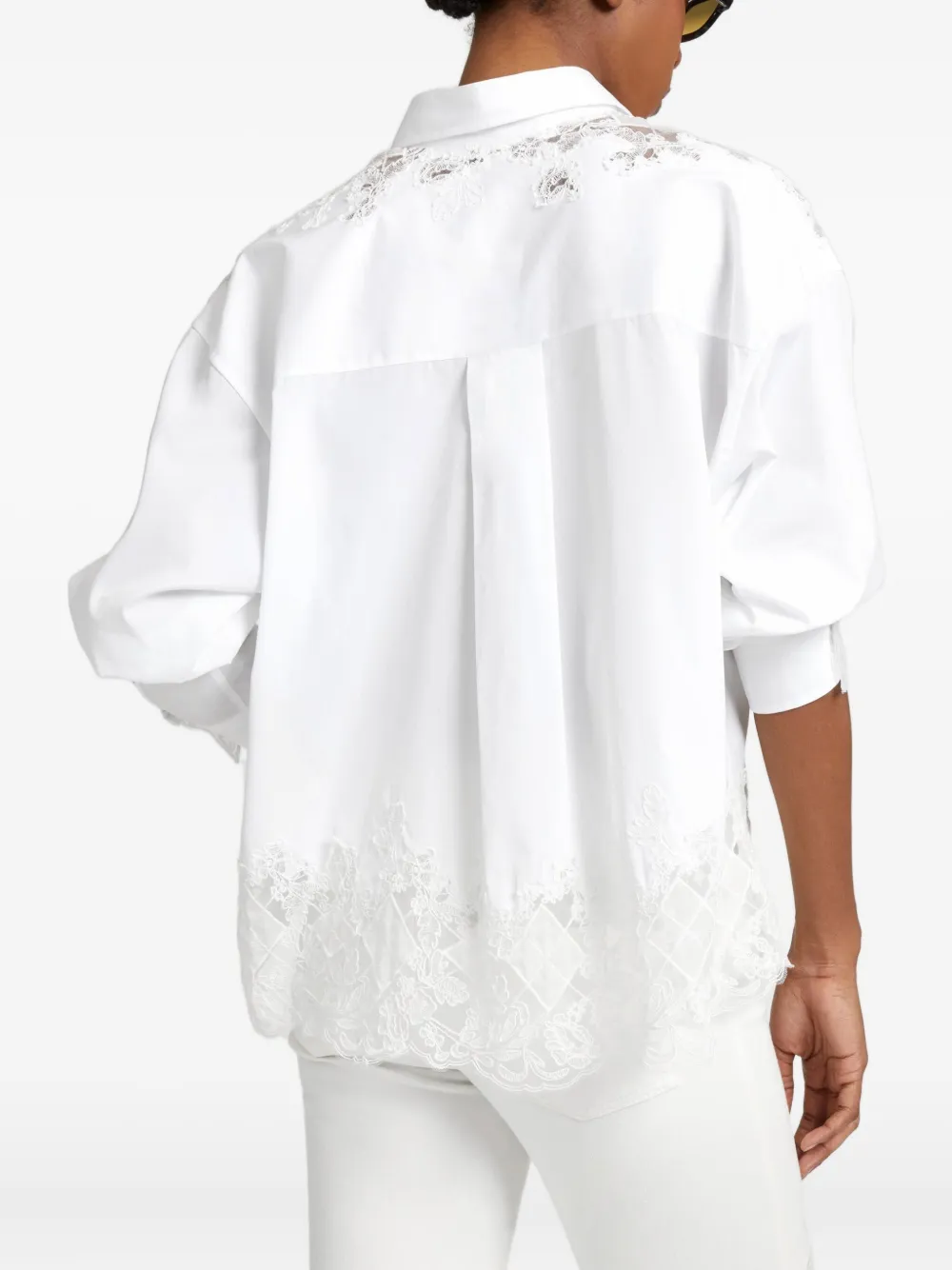 【美品】ERMANNO SCERVINO☆レース装飾 ホワイトシャツ 美品】ERMANNO SCERVINO☆レース装飾 ホワイトシャツ - メルカリ
