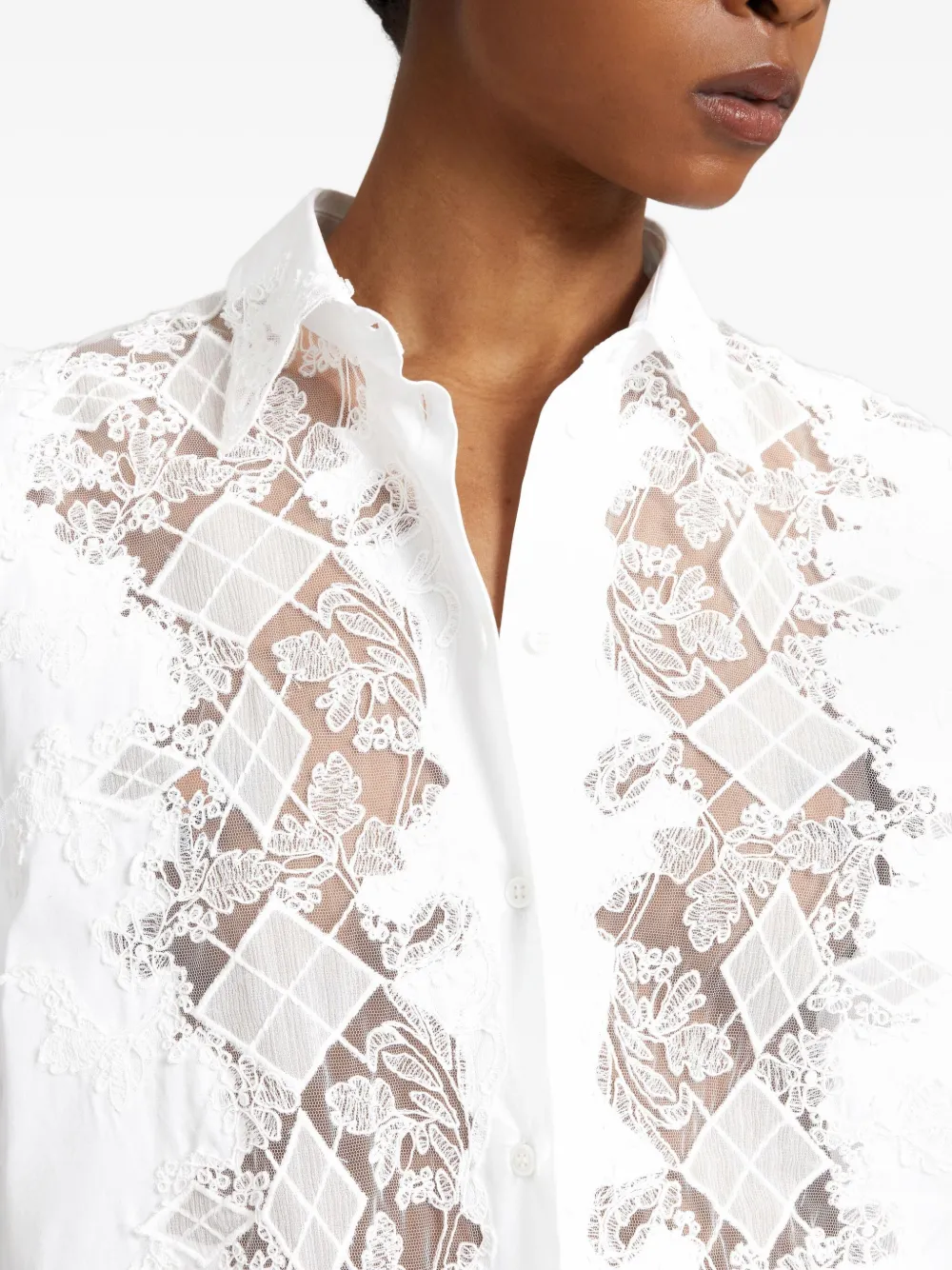 【美品】ERMANNO SCERVINO☆レース装飾 ホワイトシャツ 美品】ERMANNO SCERVINO☆レース装飾 ホワイトシャツ - メルカリ