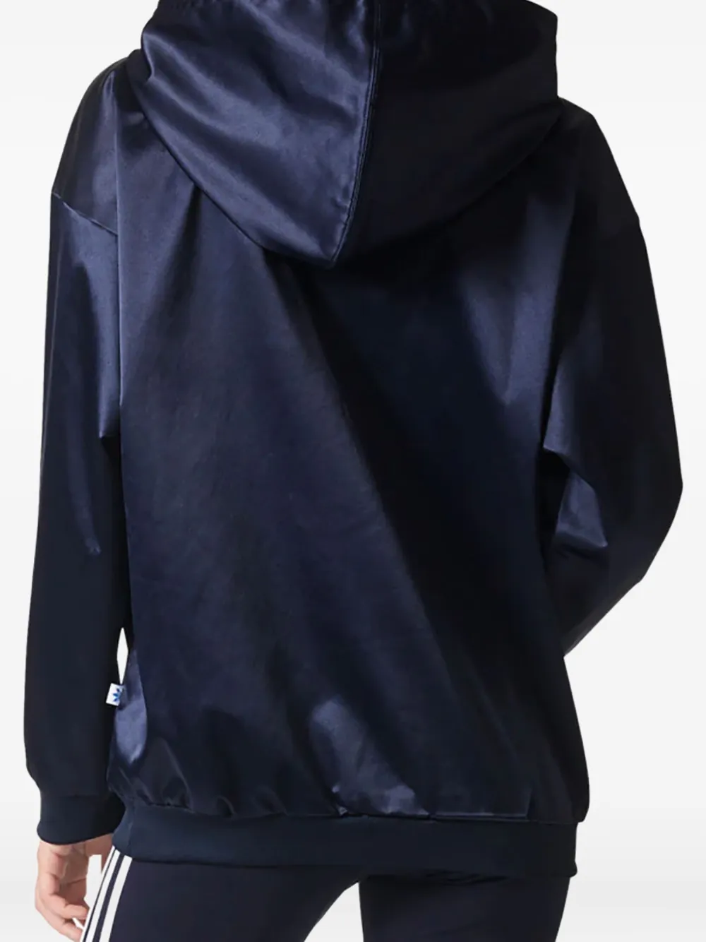 Adidas Stadium Trefoil Legend Ink/White hoodie - Blauw