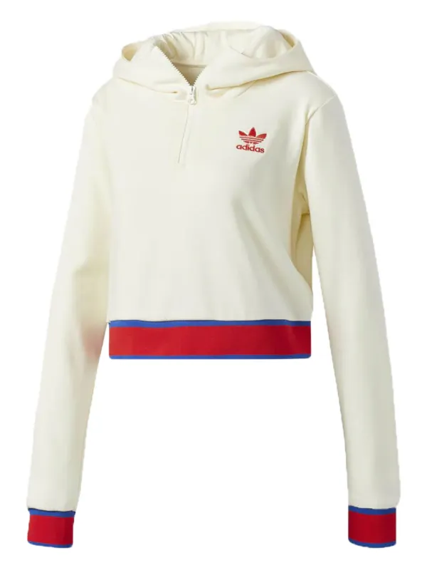 Adidas Embellished Arts クロップドパーカー | ホワイト | FARFETCH JP
