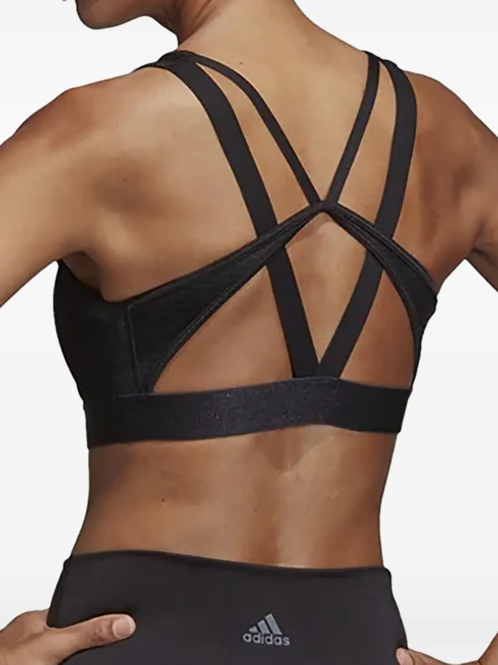 Adidas Stadium Halter 2.0 Black sports bra - Zwart