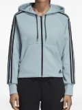 adidas Stadium 3-Stripes zip-up ""Ash Grey"" hoodie - Blue